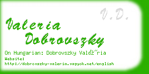valeria dobrovszky business card